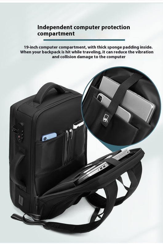 Mochila Profesional Impermeable para Hombre con Compresión Inteligente - Image 16