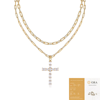 Collar de Plata S925 con Moissanita Doble Luz - Accesorio de Lujo Minimalista para Mujer - Image 10