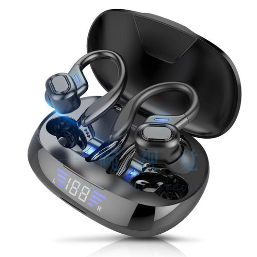 Auricular Bluetooth Binaural con Gancho para Oreja y Control Táctil LED - Image 11