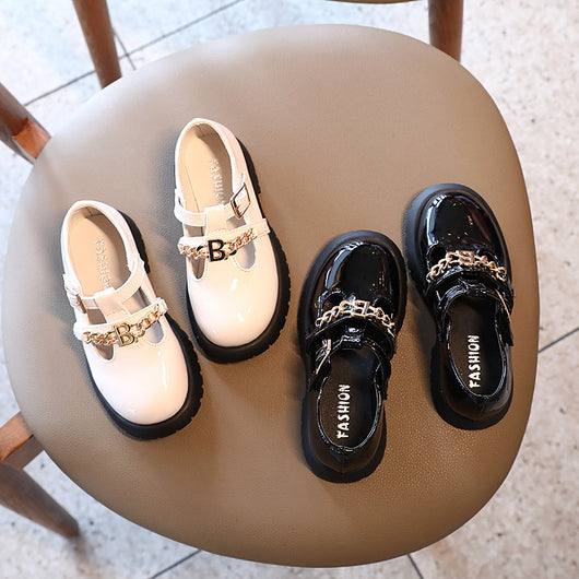 Zapatos Escolares Retro de Cuero con Tacón Grueso para Niños - Image 13