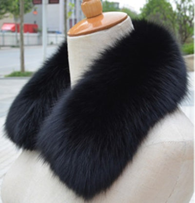 Cuello de Piel de Zorro con Mapache Real Auténtico - Image 27