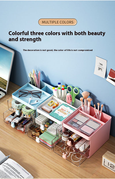 Organizador de Escritorio con Compartimentos y Diseño Transparente - Image 14