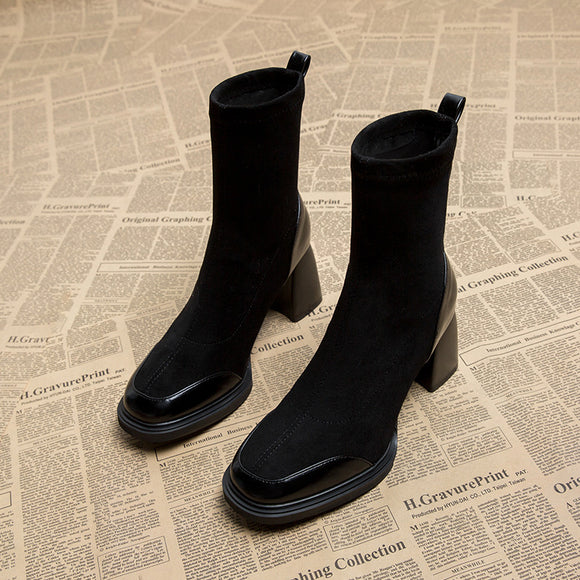 Botas Martin Skinny de Cuero Genuino para Mujer
