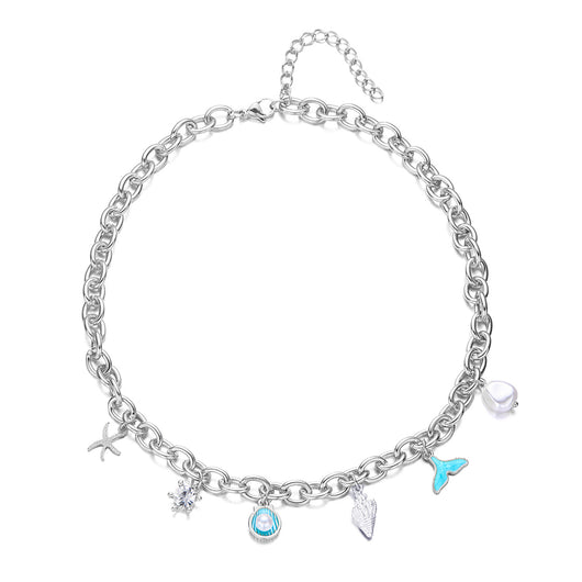 Collar y Pulsera de Perlas con Colgantes de Concha y Estrella de Mar - Image 5
