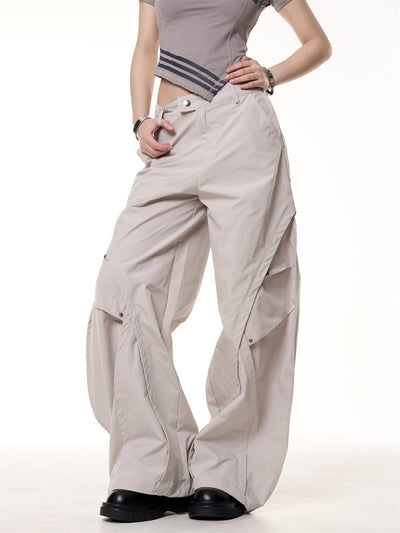 Pantalón Ancho Plisado Retro Funcional - Image 5