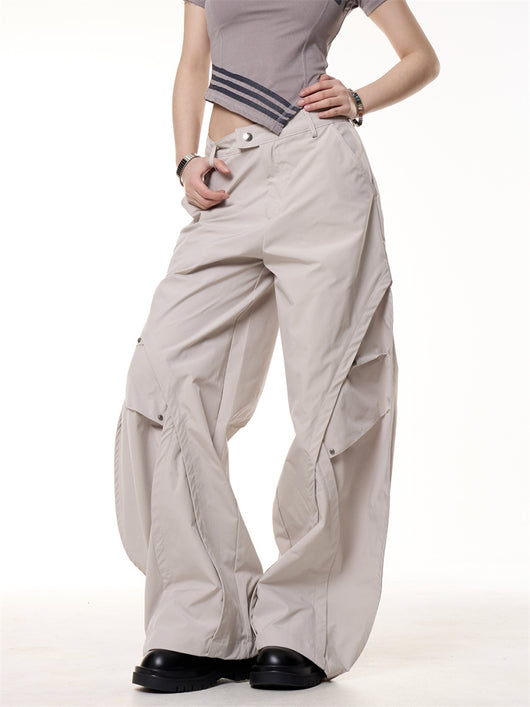 Pantalón Ancho Plisado Retro Funcional - Image 5