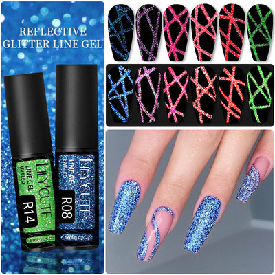 Gel de Uñas Efecto Espejo Brillante con Lentejuelas Reflectantes - Image 3