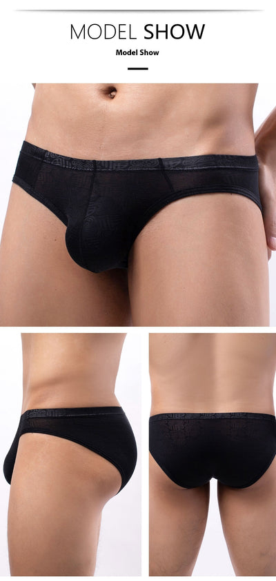 Calzoncillos Boxer Hombre Seda Hielo Diseño Jacquard Sexy - Image 16
