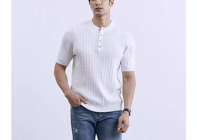 Polo Casual Slim Fit de Punto para Hombre - Cuello Redondo Premium - Image 25