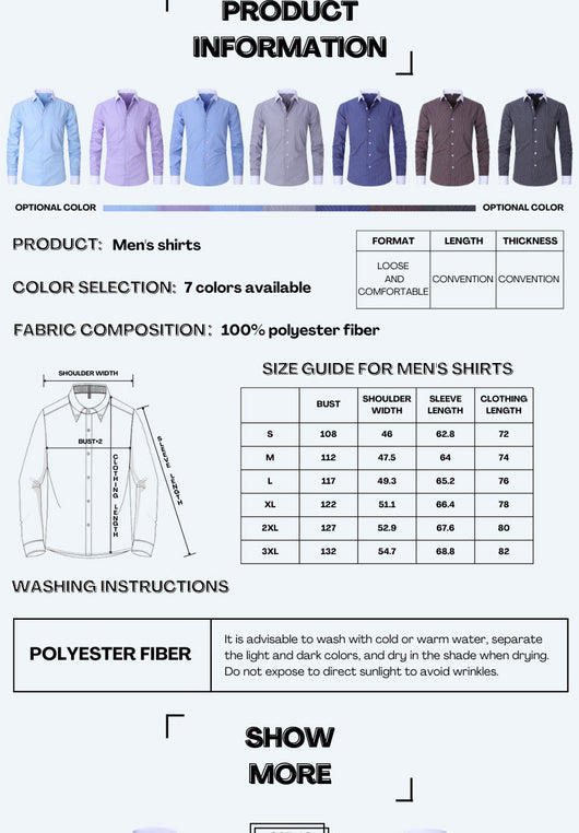 Camisa Rayada de Verano para Hombre Talla Grande - Image 19