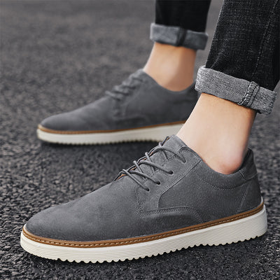 Zapatos Casuales de Cuero para Hombre Estilo Coreano Tono Damasco - Image 10