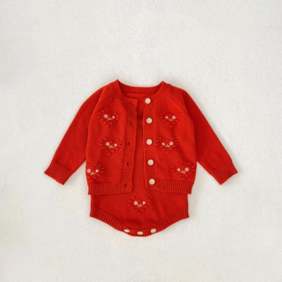 Gorro Ha Yi para Bebé Niña Rojo con Bordado de Amor - Image 35