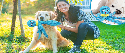 Juguete Interactivo Pulpo para Perros - Peluche con Texturas y Sonidos Crujientes - Image 13