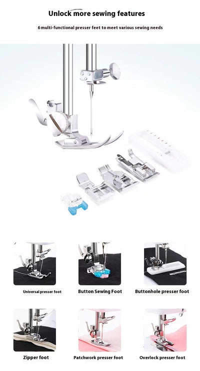 Máquina de Coser Eléctrica Multifuncional con Tablero Extensible - Image 16