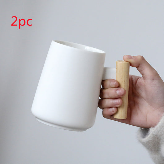 Taza de Oficina Retro Cerámica Negro y Blanco con Tapa - Image 12