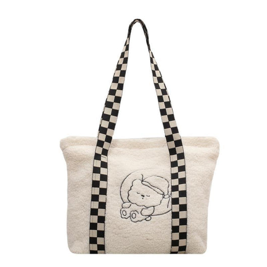 Bolso Tote de Gran Capacidad con Detalles de Pelaje - Estilo Fashion - Image 14