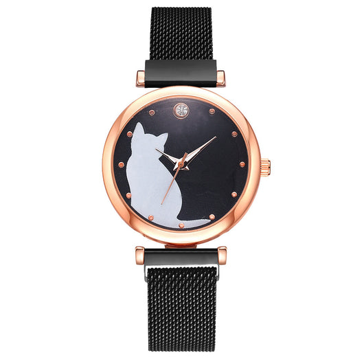 Reloj de Cuarzo para Mujer con Diseño de Gato y Pulsera Coordinada - Image 28
