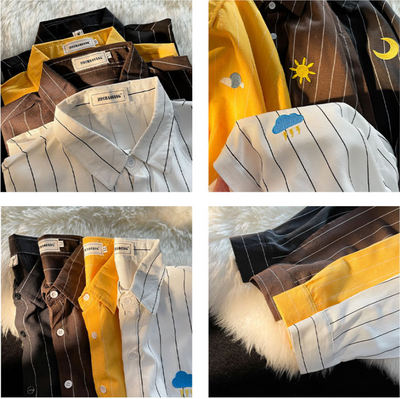 Camisa a Rayas Verticales para Hombre - Estilo Casual Moderno - Image 11