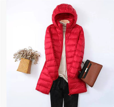 Chaqueta Acolchada Mujer Corta con Capucha Desmontable - Image 12