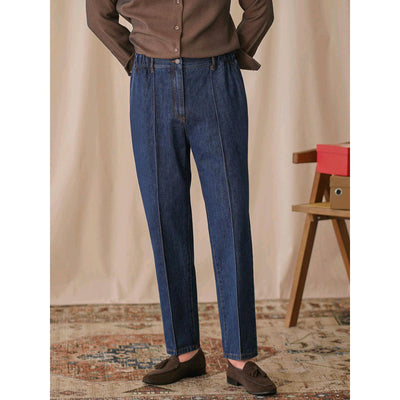 Pantalones Cropped Cintura Elástica Estilo Ejecutivo - Image 4
