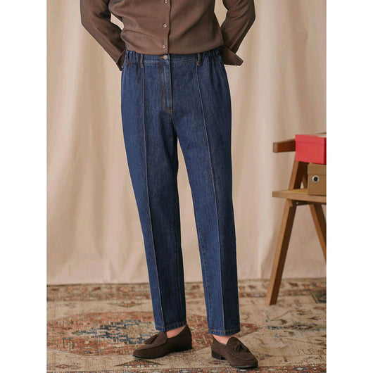 Pantalones Cropped Cintura Elástica Estilo Ejecutivo - Image 4