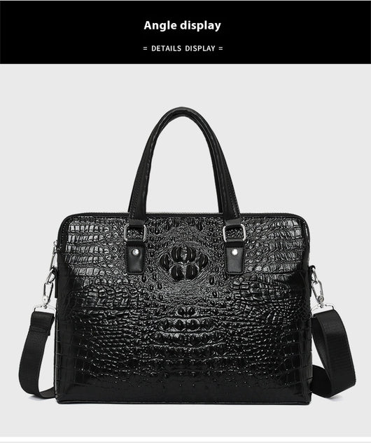 Maletín Ejecutivo para Hombre con Patrón Cocodrilo - Bolsa de Negocios y Computadora - Image 7