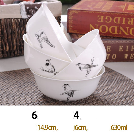 Plato Hondo de Porcelana Bone China Estilo Europeo Creativo - Image 5