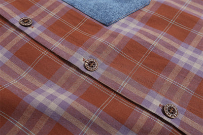 Camisa Cuadros Suelta Manga Corta para Hombre - Image 10