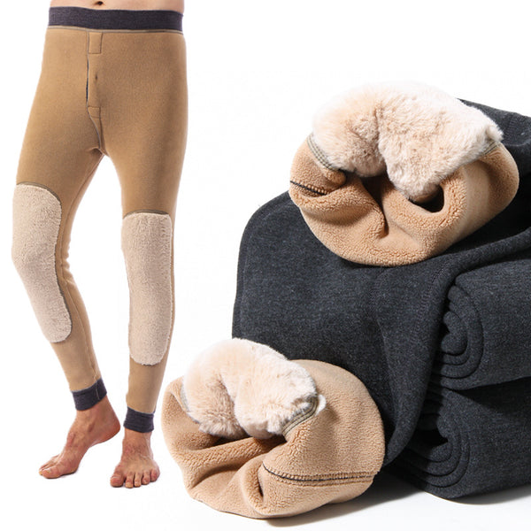 Pantalones Térmicos Cálidos de Cintura y Rodilla en Piel de Armiño