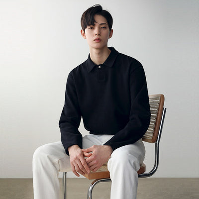 Camisa Básica Masculina de Cuello Solapa y Manga Larga - Image 12