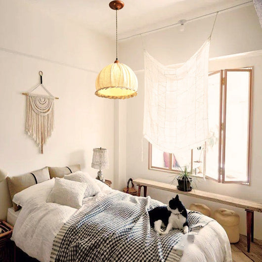 Lámpara Colgante Vintage Estilo Rústico para Dormitorio y Estudio