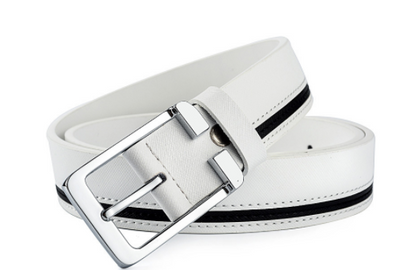 Cinturón de Cuero Blanco para Hombre - Estilo Moderno - Image 6