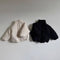 Cardigan Corto Acolchado Estilo Coreano para Niños y Niñas - Cuello Alto Moda Otoño Invierno