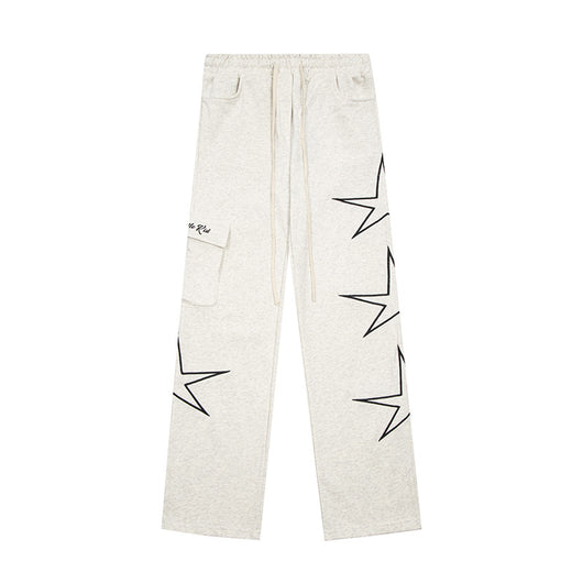 Pantalones Anchos de Cinco Estrellas para Hombre - Image 17