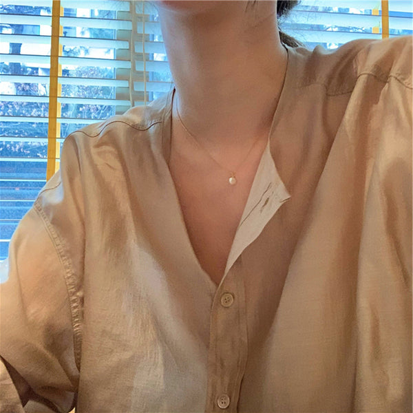 Blusa Larga de Tencel con Diseño Elegante para Mujer
