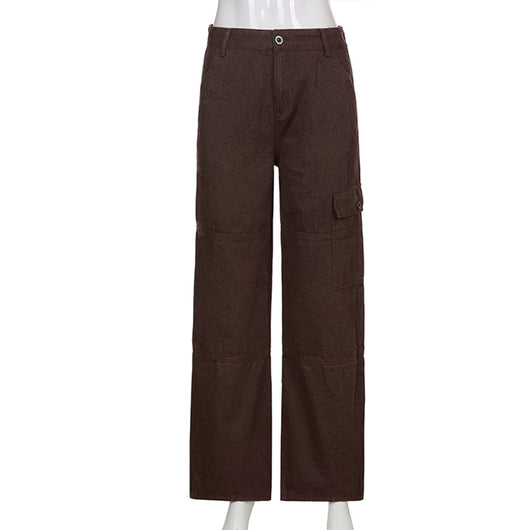 Pantalones Casuales de Cintura Alta y Pierna Recta para Mujer - Image 7