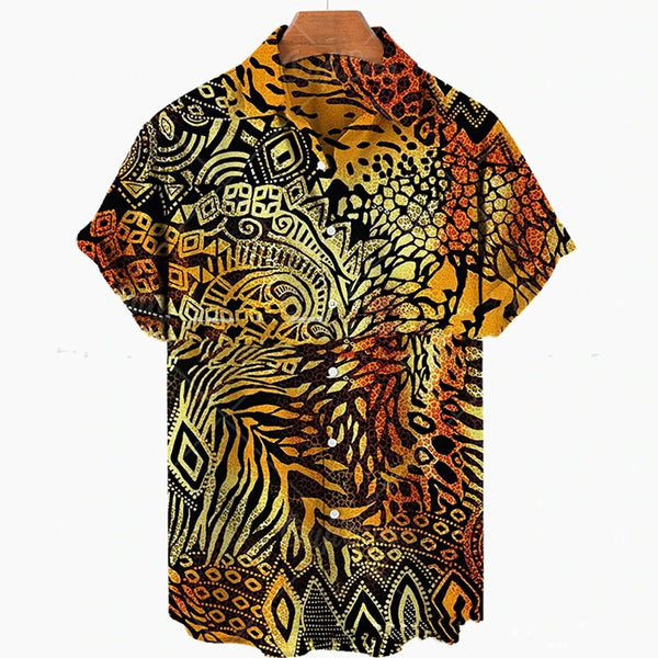 Camisa Casual Hombre con Impresión 3D Digital