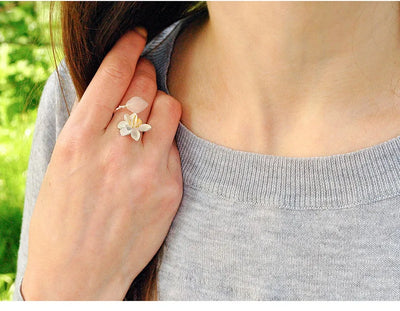 Anillo de Plata Esterlina con Jade Lotus Estilo Vintage - Image 7
