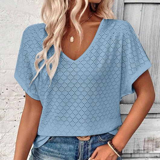 Camiseta Hueca Jacquard para Mujer - Image 8