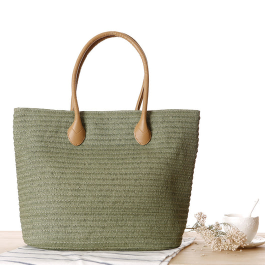 Bolsa de Playa Redonda Tejida a Mano - Bolso Cruzado de Ratán para Mujer - Image 21