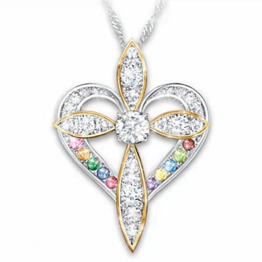 Colgante Cruz y Corazón de Amor y Fe - Image 5