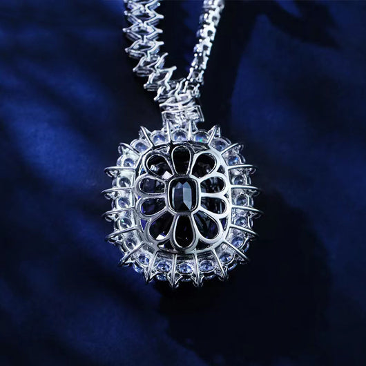 Collar de Zafiro Sintético para Mujer - Elegancia Accesible - Image 3