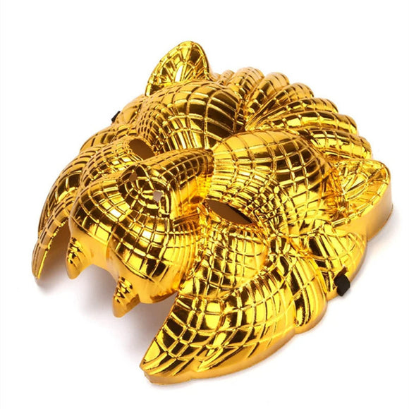 Máscara de Cabeza de León Dorado para Cosplay y Fiesta de Halloween