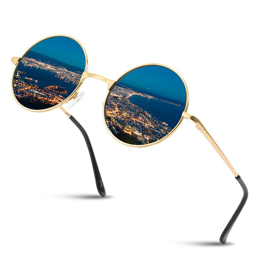 Gafas de Sol Retro Marco Redondo para Hombre - Image 11