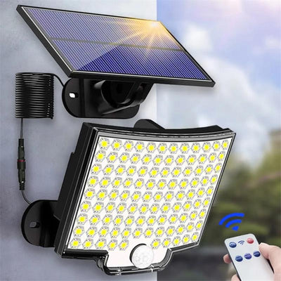 Lámpara Solar de Pared 106 LED - Iluminación Exterior Inteligente