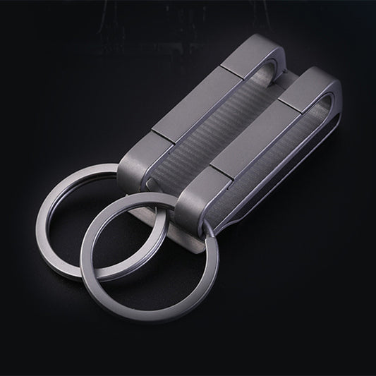Llavero Doble en Aleación de Titanio para Hombre - Porta Llaves Creativo y Personalizable