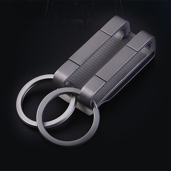 Llavero Doble en Aleación de Titanio para Hombre - Porta Llaves Creativo y Personalizable