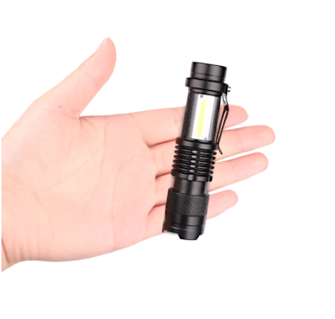 Linterna LED Portátil SK68-COB con Zoom y Enfoque Ajustable