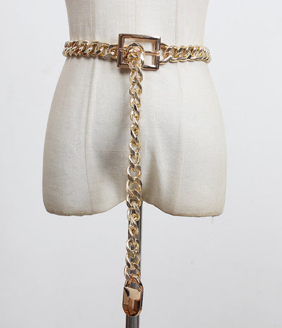 Cinturón de Cadena Gruesa para Mujer Estilo Coreano con Hebilla Hueca - Image 3