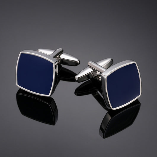 Gemelos Cuadrados Azul para Camisas de Vestir Hombre